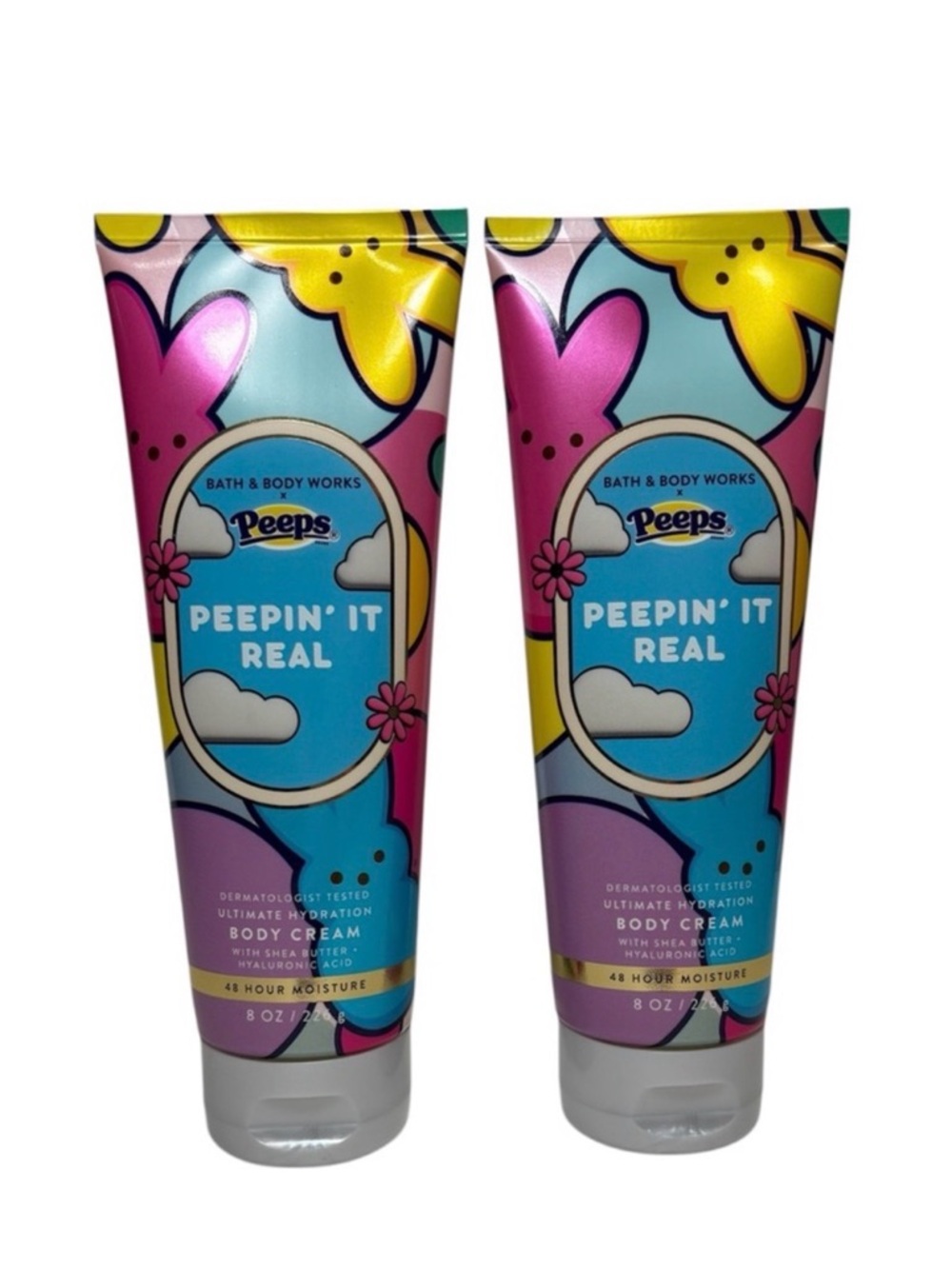 Bath & Body Works Peeps 'Peepin' It Real' Body Cream - Pink Blue Yellow